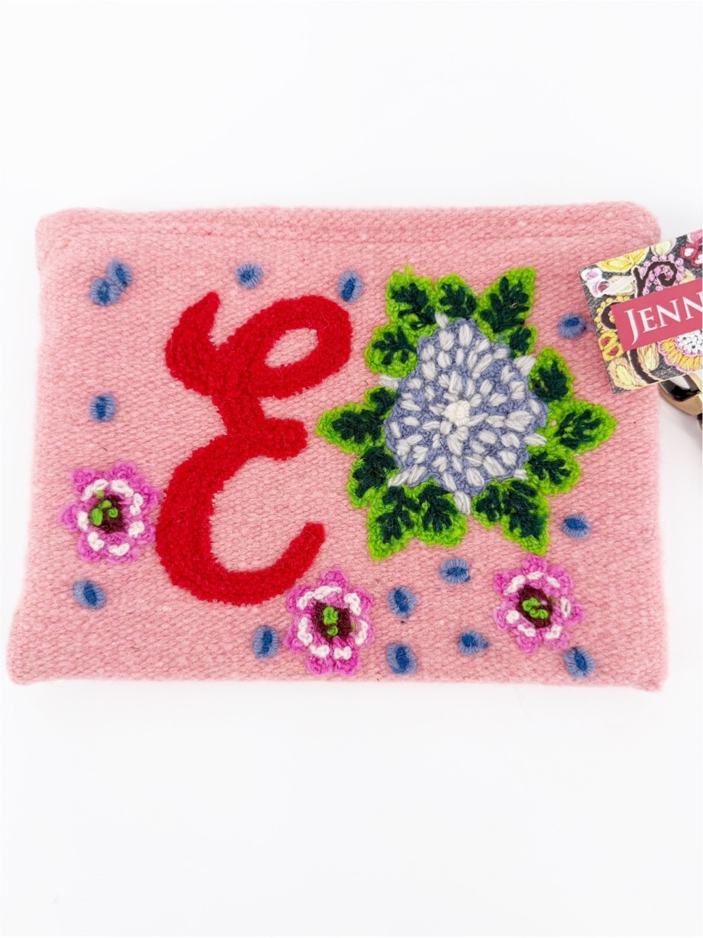 New Jenny Krauss Embroidered Clutch “E”
